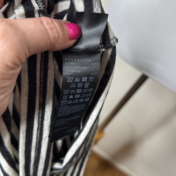 All Saints Rita Relaxed Fit Striped Tee - Picture 8 of 9